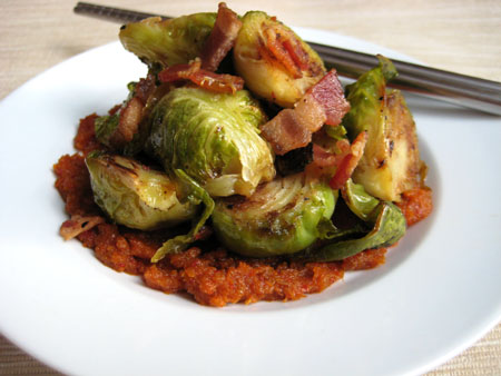 Post image for Brussel Sprouts, Kimchi Puree & Bacon